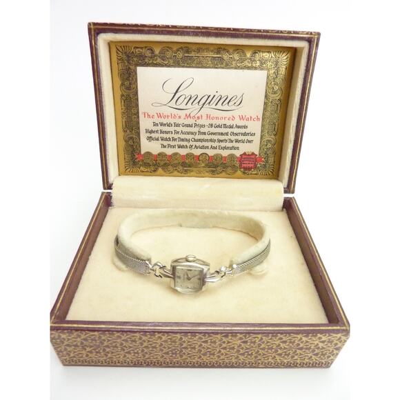 Longines Antique Women's Watch 1940 World's Fair Grand Prize Watch Velvet Box - Picture 1 of 7